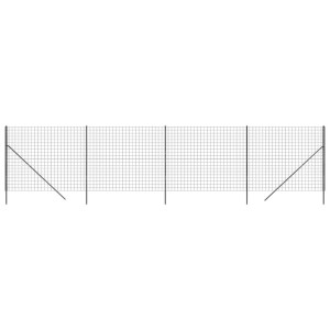 Dakota Fields Nelda Anthracite Metal Fence Panels Anthracite 180cm H x 1000cm W