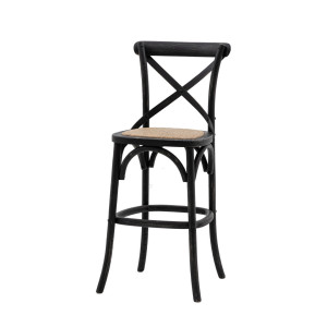 August Grove Tressa Counter Stool Black 101cm H X 45cm W X 50cm D