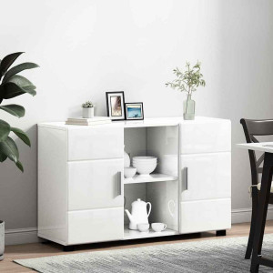 17 Stories Standard Accent Cabinet High Gloss White 55.5cm H X 88.5cm W X 30.5cm D