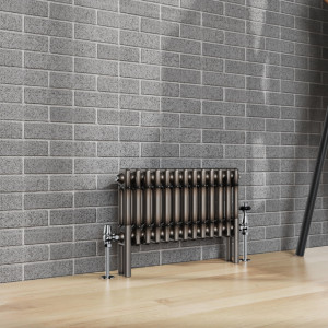 Belfry Heating Doe Horizontal Traditional 2 Column Radiator Raw Metal Silver;Raw Metal 300cm H x 605cm W x 70cm D