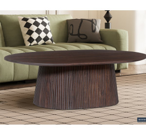 Rousseau Miguel Solid Wood Solid Coffee Table Dark Brown