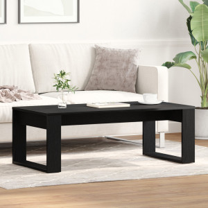 17 Stories Coffee Table Black Oak 35cm H x 50cm W x 102cm D