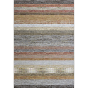 Borough Wharf Tarrant Striped Area Rug Brown Rectangle 160 x 230cm
