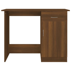 Latitude Run Nelly Desk Engineered Wood Bedroom Office Corner Study Desk Brown Oak 76cm H X 100cm W X 50cm D