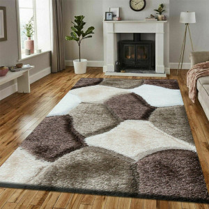 Ivy Bronx Berenisse Geometric Machine Tufted Indoor / Outdoor Area Rug Beige Rectangle 160 x 230cm