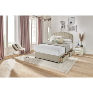 Silentnight upholstered premium Divan bed - base only Sand Double (4'6)