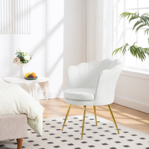Fairmont Park Velvet Armchair White 75cm H X 68cm W X 62cm D