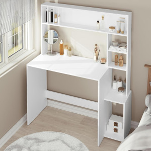 17 Stories Raelee Desk White 139cm H X 113cm W X 45cm D