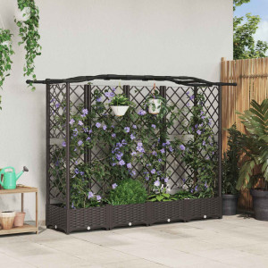 Dakota Fields Planter Brown 125cm H x 203.5cm W x 40cm D