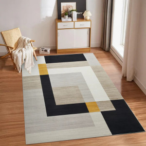Metro Demetriona Washable Abstract Area Rug – Low-Pile, Non-Slip, Stain-Resistant Milo Rectangle 160 x 230 cm