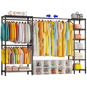 Metro 183cm Clothing Rack Black