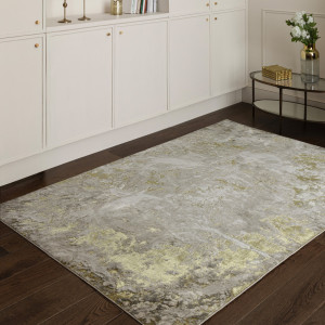 Rio Aurora AU06 Lustre Metallic Gold Aea Rug Ivory;Gold Rectangle 200 x 290cm
