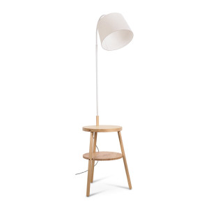 George Oliver Lompico 167cm Traditional Floor Lamp White 167cm H X 43cm W X 43cm D