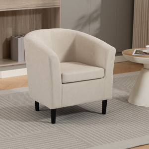 Lark Manor Upholstered Armchair Beige 74cm H X 68cm W X 66cm D
