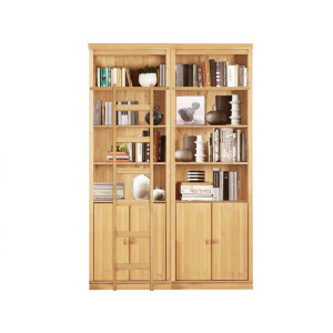 Rosalind Wheeler Delbis 223cm H x 148cm W Library Bookcase Brown 223cm H X 148cm W X 34cm D