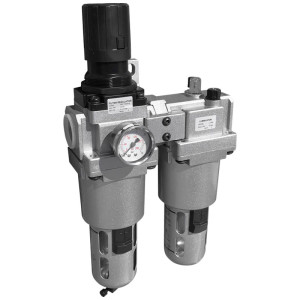 Zespół przygotowania powietrza z filtrem naolejaczem i manometrem 1"