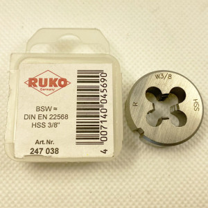 Narzynka szlifowana BSW 3/8" HSS DIN 22568