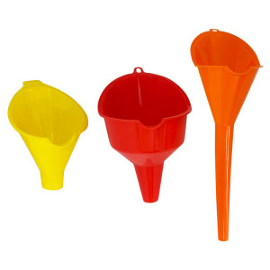 Komplet 3 lejków propylenowych Atmo o średnicach 8, 10,5, 13,5cm