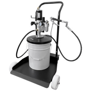 Zestaw smarowniczy pneumatyczny na wózku – do wiader 17–30 kg, pompa 50:1, wydajność pompy 1,10 kg/min
