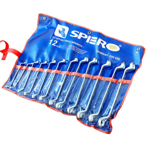 Komplet kluczy oczkowych wygietych 12 szt.