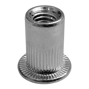 Nitonakrętka stalowa M6 moletowana-kołnierz cylindryczny w op. 500szt.