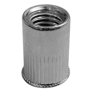 Nitonakrętka M6 moletowana-kołnierz stożkowy mini A2 w op. 200szt.