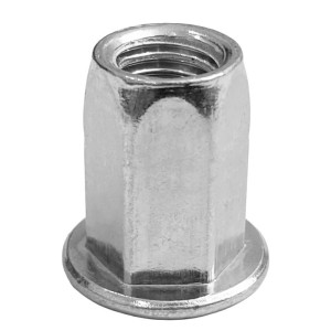 Nitonakrętka stalowa M8 sześciokątna-kołnierz cylindryczny w op. 500szt.