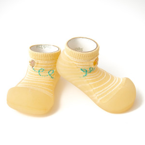 Attipas® Lekkie Bambusowe Buciki Bamboo Sun Yellow 12,5 Cm / 21,5 Antypoślizgowe