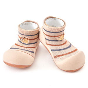 Kapcie Do Żłobka Attipas® Sloth Beige lekkie wygodne antypoślizgowe 12,5 cm / 21,5