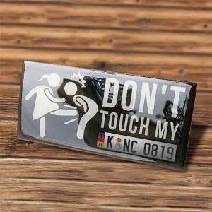 Auto Aufkleber 'Don't Touch my Car' personalisiert XL mit deinem Kennzeichen! Teste jetzt die Vorschau! Personalisiert Nummerschild Aufkleber