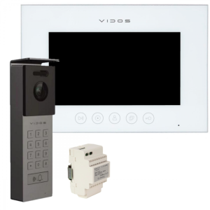 VIDOS |wideodomofon|stacja bramowa + monitor| S12D + M11W |
