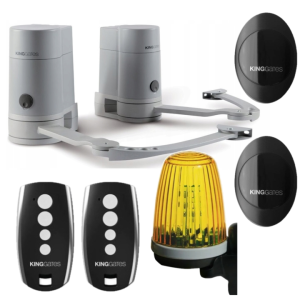 KingGates Mini Modus - zestaw + lampa - napęd automat do bram skrzydłowych