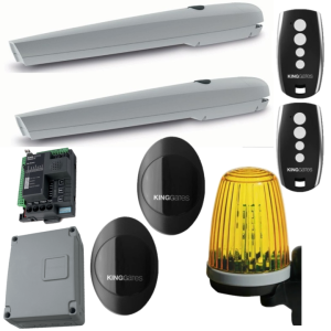 KingGates Couper - zestaw + lampa - napęd automat do bram skrzydłowych