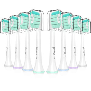 Snap-On Toothbrush Replacement Heads | Senyum Compatible | Color Fading Bristles | Phillips Sonicare Compatible