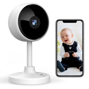 2K WiFi Indoor Security Camera | Night Vision | Motion Detection | 2-Way Audio | Alexa Compatible | Phone App Control