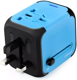 International Travel Adapter | Over 150 Listed Countries | Dual USB Charger | 3 Devices | Safety Certified