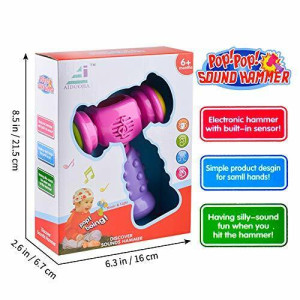 Light-Up Musical Baby Hammer – Soft, Safe &amp; Non-Toxic – 6-Month+ Sensory Toy for Fine-Motor Skills &amp; Early Learning