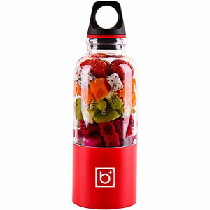 Portable USB Rechargeable Personal Blender – 500 mL Mini Smoothie Maker, 4-Blade 304 SS, 2000 mAh, BPA-Free