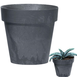 DCUB140E-S433 DONICZKA DONICA ozdobna OSŁONKA EFEKT BETONU SZARA BETON EFFECT PLASTIKOWA 1,2L