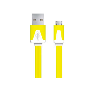 EB183Y ESPERANZA KABEL MICRO USB 2.0 A-B M/M 1.0M PŁASKI ŻÓŁTY