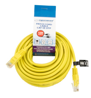 EB277Y KABEL UTP CAT 5E PATCHCORD 10M ŻÓŁTY