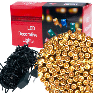LC200 LAMPKI CHOINKOWE 200 LED BIAŁY CIEPŁE OŚWIETLENIE ŚWIĄTECZNE NA CHOINKĘ