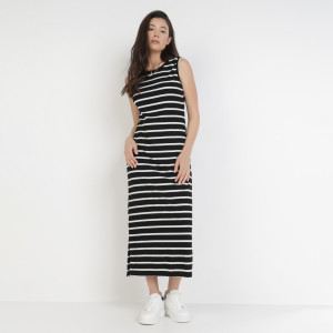 Czarna Sukienka Selestenis, czarny, dzianina, Born2be, damski, letni, rozmiar M