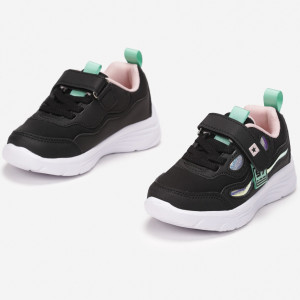 Czarne Buty Sportowe Phaenolis, czarny, nubuk syntetyczny, Born2be, dziewczęce, letni, rozmiar 25