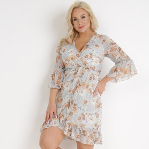 Rochie Albastru Deschis Sophassa, albastru, material țesut, Born2be, femei, vară, mărimea M