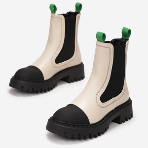 Botine bej Sinnett, bej, imitație de piele, Born2be, femei, iarnă, mărimea 36