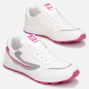 Pantofi Sport Alb-Roz Chloette, alb, imitație de piele, Born2be, femei, de tranziție, mărimea 36