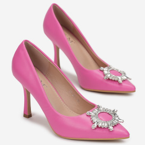 Pantofi stiletto Fucsia Eunolis, roz, imitație de piele, Born2be, femei, de tranziție, mărimea 37