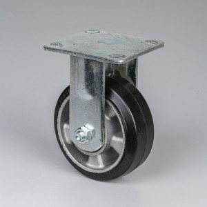 B2B Partner Bockrolle, 125 mm, schwarzer Gummi