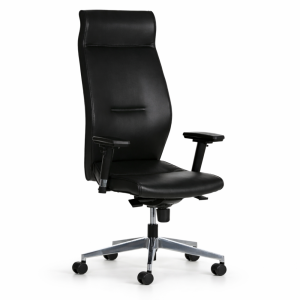 Antares Leder-Chefsessel MEGA, schwarz